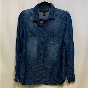 Polly & Esther Blue Denim Casual Shirt